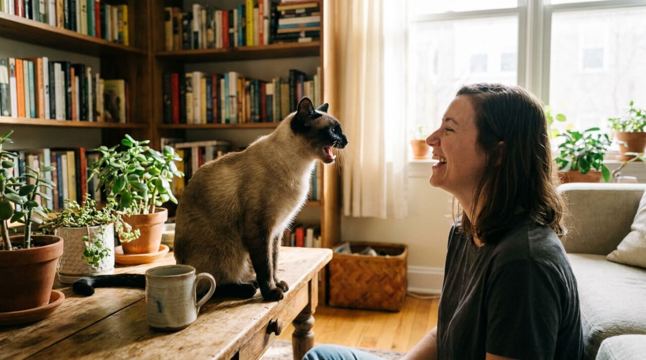 Carácter y comportamiento: la gata más comunicativa de todas las razas