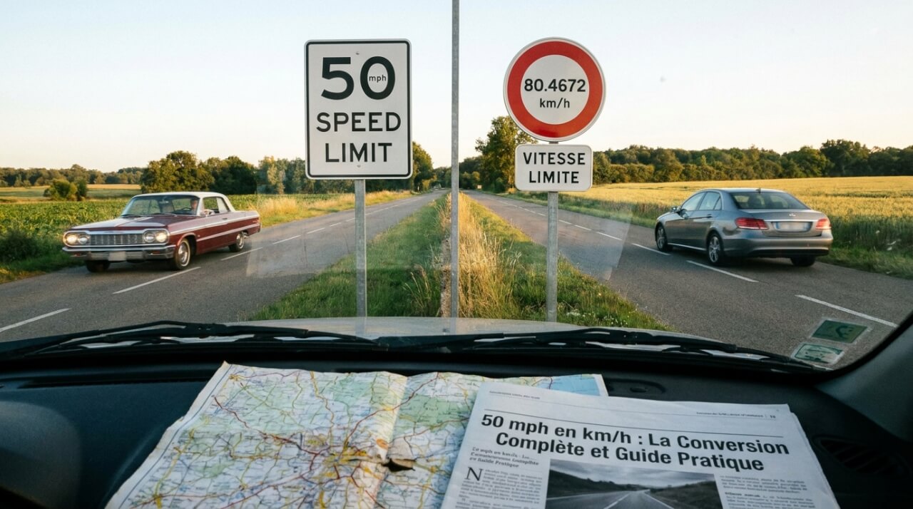 50 mph en kilomètres par heure : la conversion exacte et ses implications pratiques