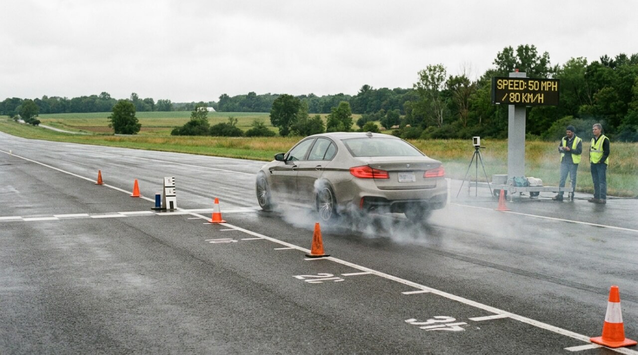 La physique de la vitesse à 50 mph : énergie cinétique et distance de freinage