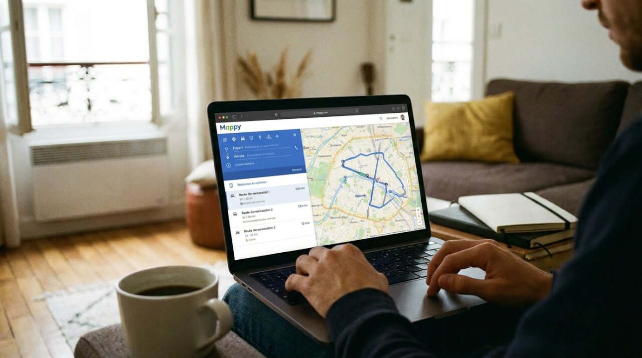 Comment créer un itinéraire voiture sur Mappy, étape par étape