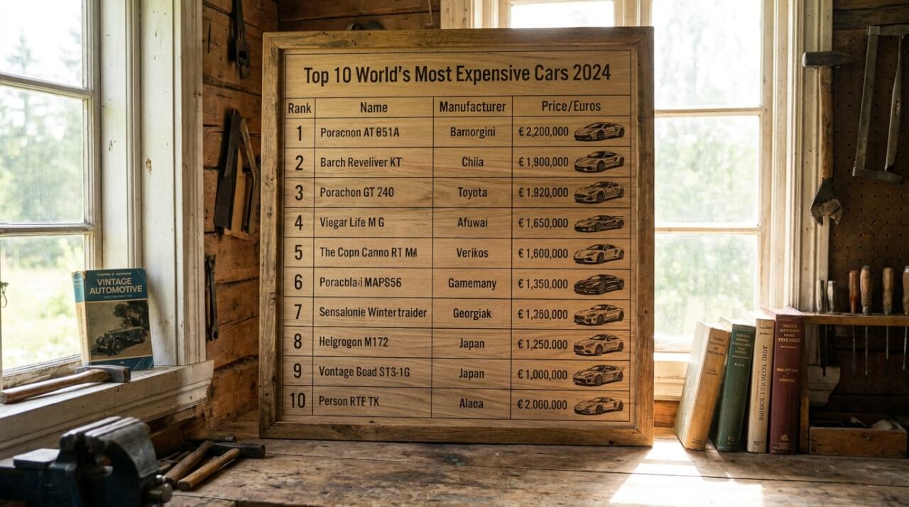Le top 10 des voitures les plus chères au monde : tableau comparatif