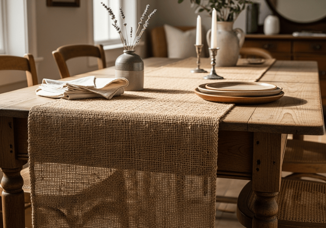 Chemin de table en toile de jute : le guide pour bien choisir