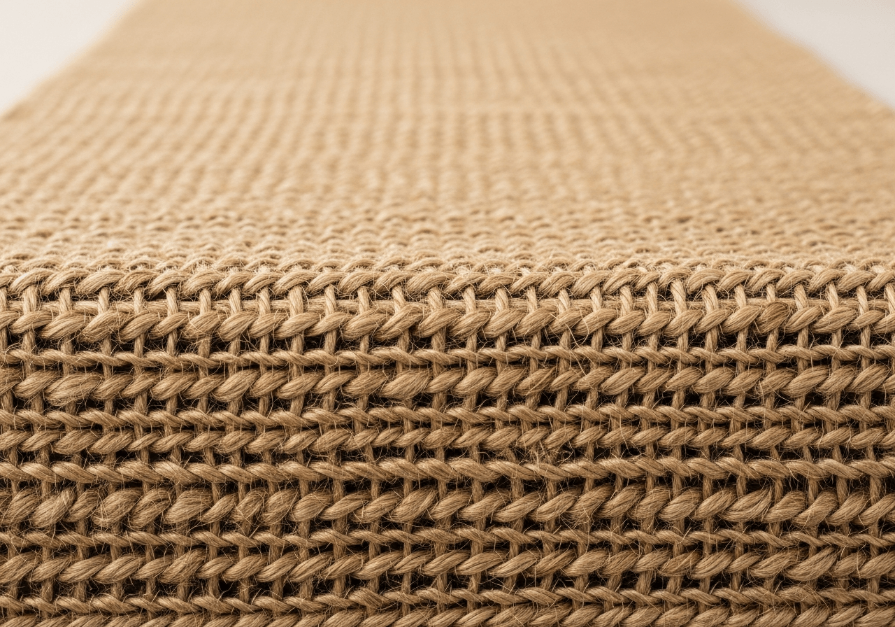 chemin de table en toile de jute - détail pratique