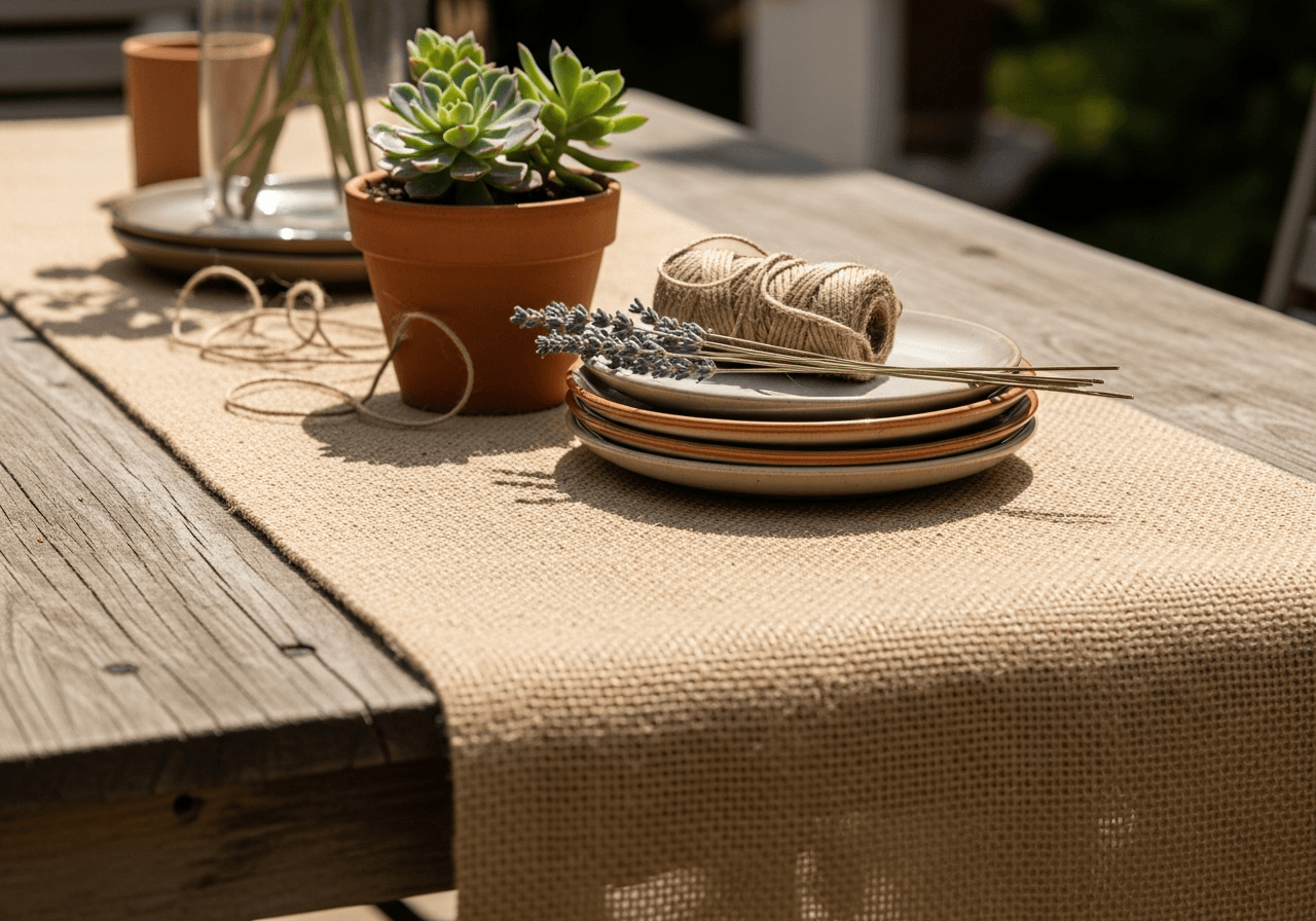 chemin de table en toile de jute - conseils et astuces