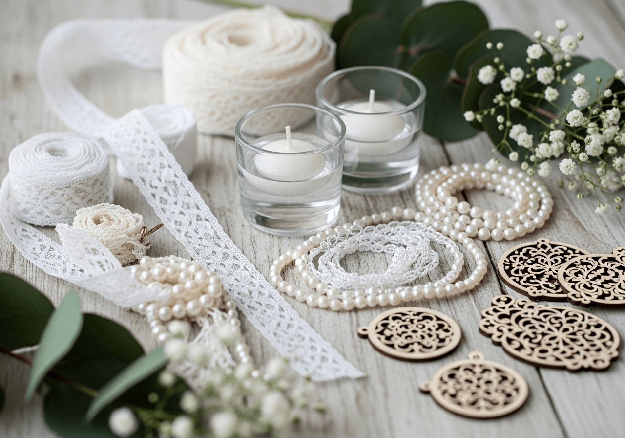 DIY mariage toile de jute : pochons dragées et nœuds de chaise