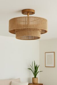 Lampe en rotin