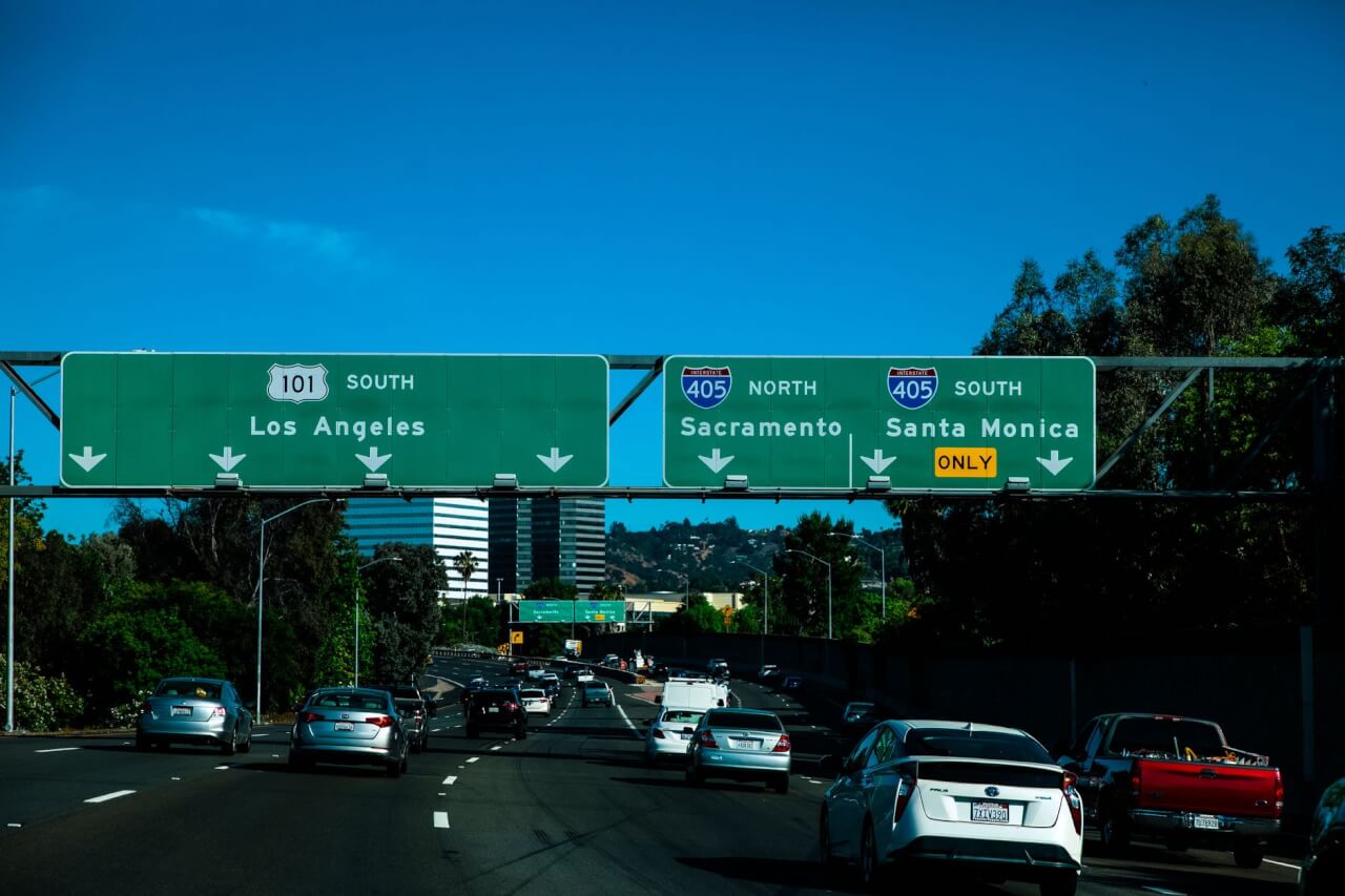 Les deux itinéraires principaux depuis Los Angeles