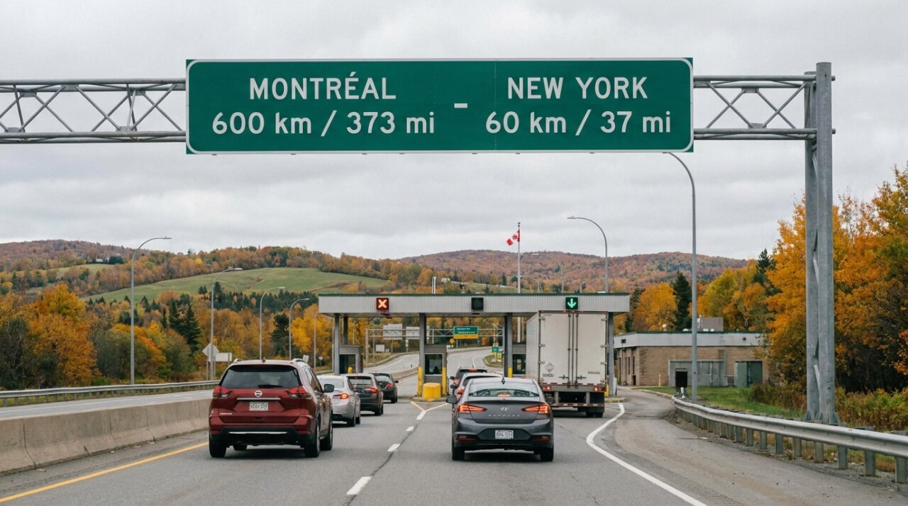 Quelle est la distance exacte entre Montréal et New York ?