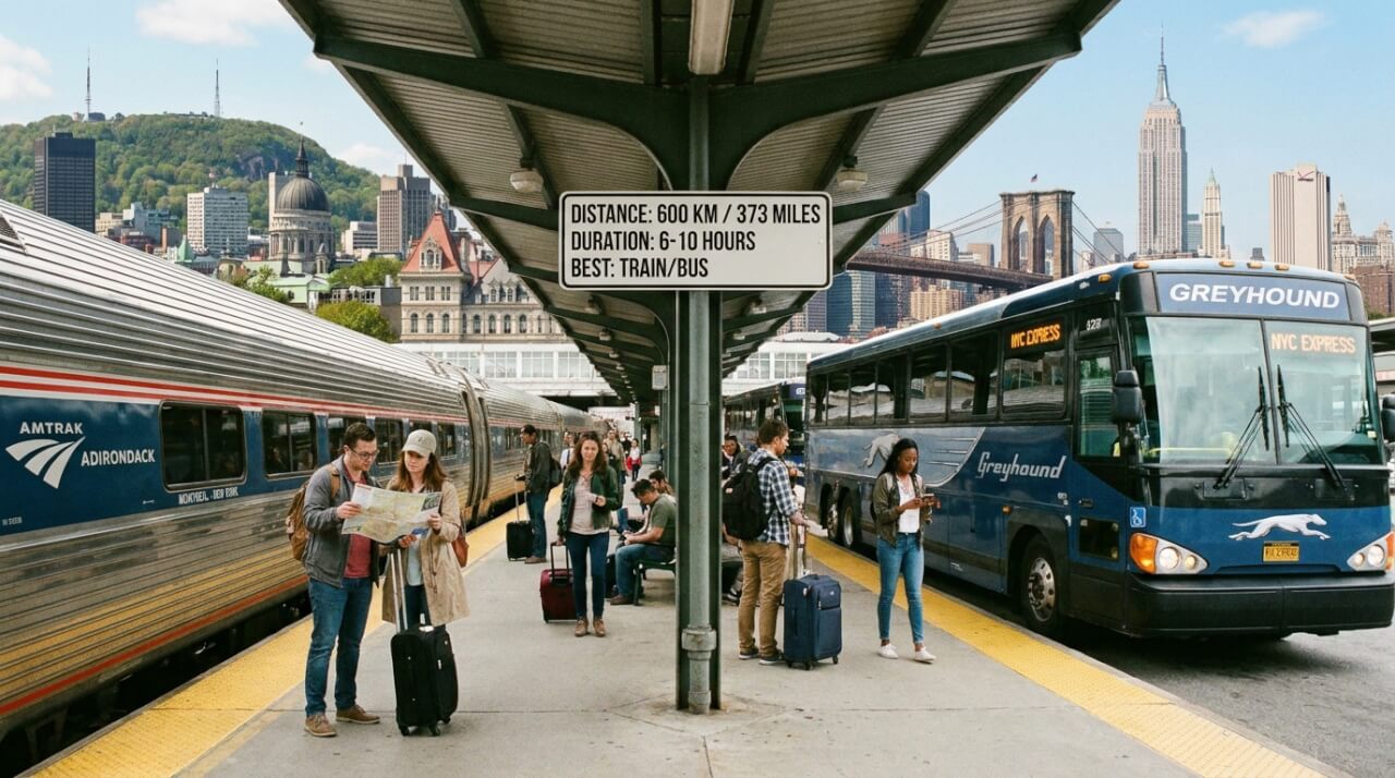 Montréal à New York : distance, durée et meilleur moyen de transport
