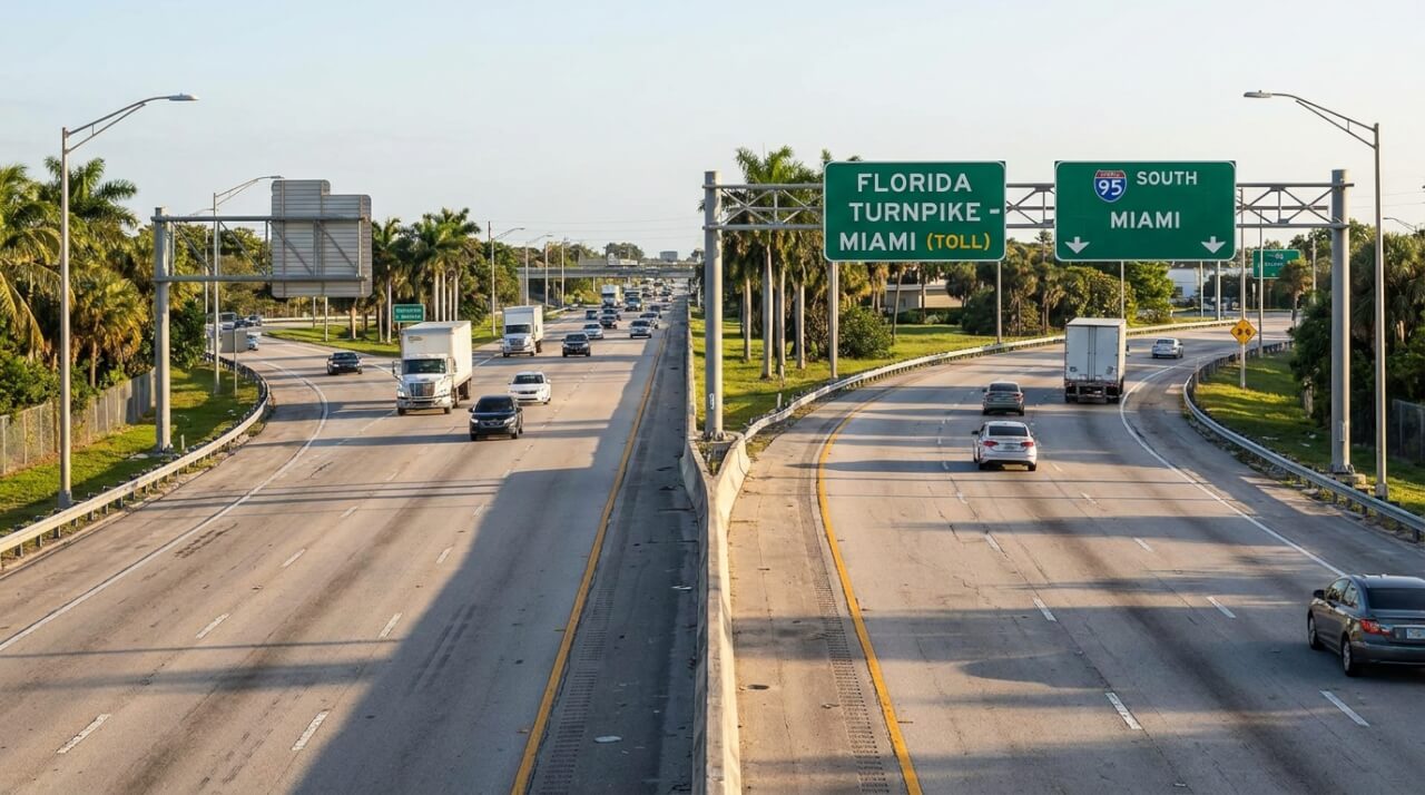 Trajet en voiture : Florida Turnpike vs I-95, quelle route choisir ?