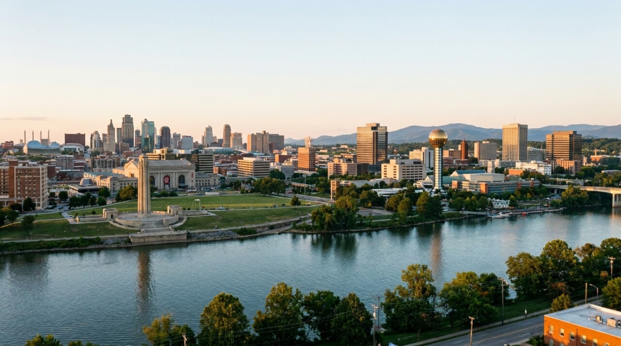 Les grandes villes américaines commençant par K : Kansas City, Knoxville et leurs voisines